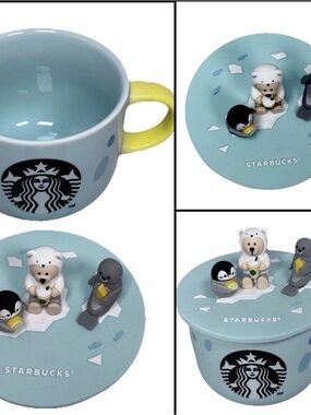 Starbucks Marine Life ceramic cup (14oz / 414ml) and silicone lid / China / NEW
